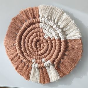 Handmade macrame coaster